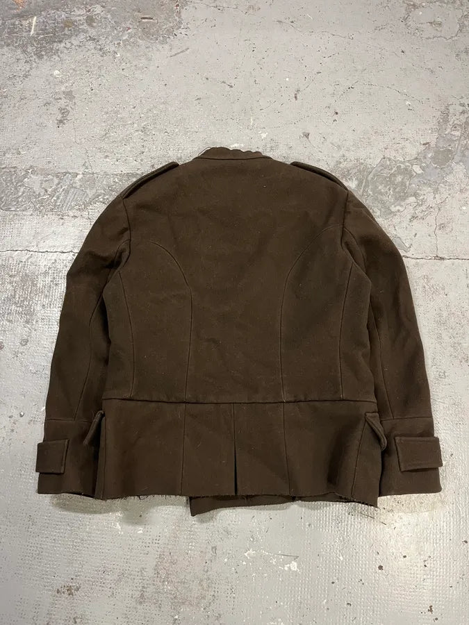 AW1996 Dolce & Gabbana Dark Olive Green Officer Buttoned Wool Jacket dLMlfTo 6