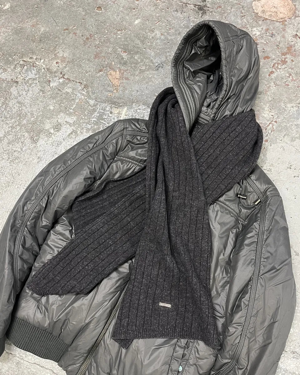 AW1996 Dolce & Gabbana Grey Wool Scarf bZyimTa 0