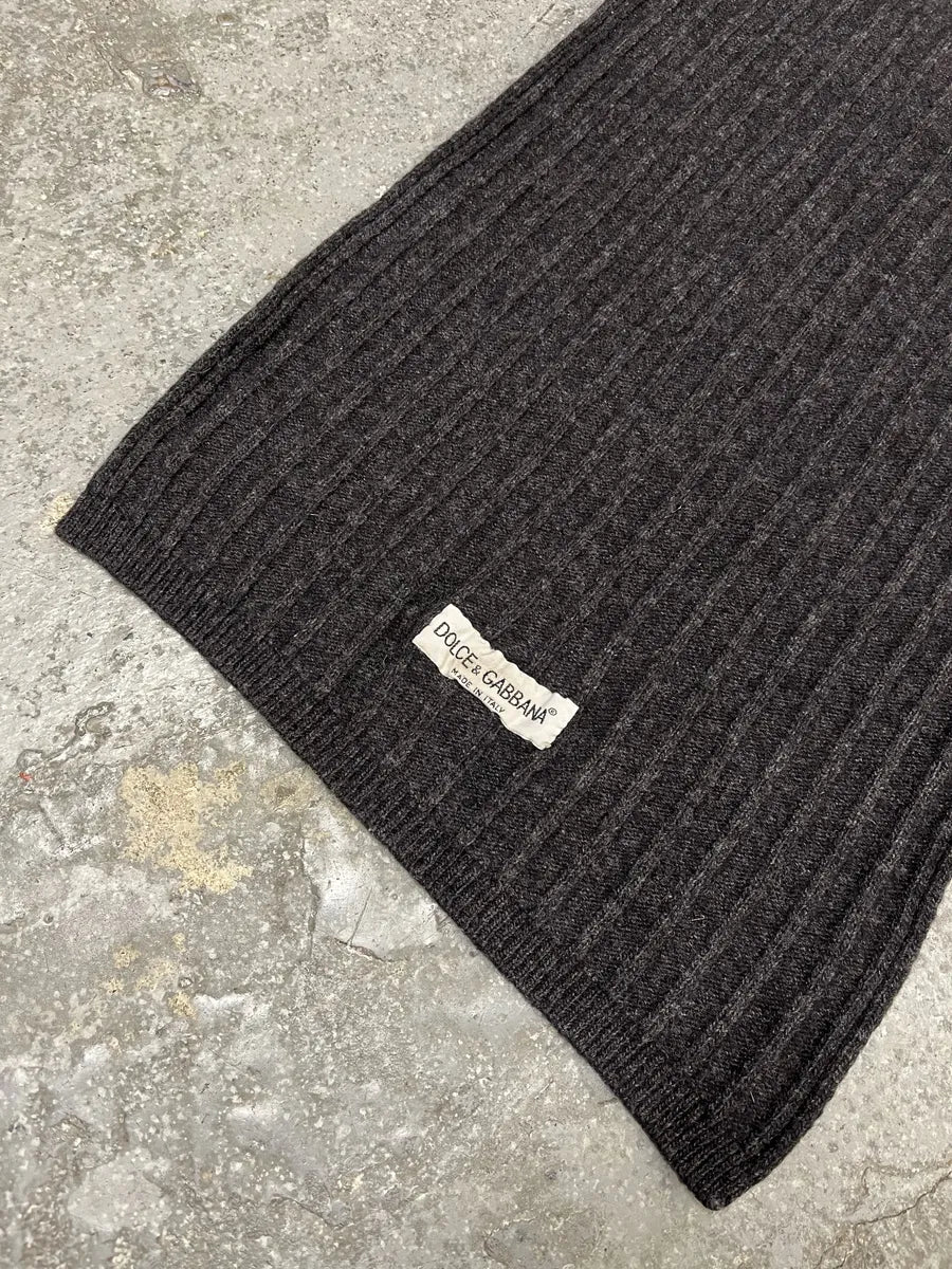 AW1996 Dolce & Gabbana Grey Wool Scarf bZyimTa 3