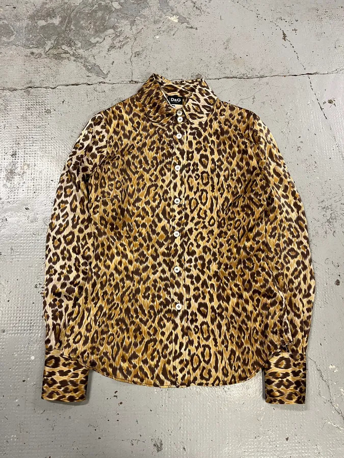 AW1996 Dolce & Gabbana Leopard Print Shirt EUlqZnd 0