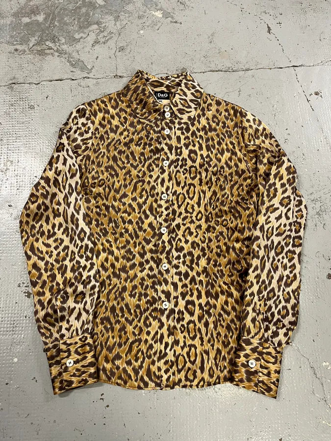 AW1996 Dolce & Gabbana Leopard Print Shirt EUlqZnd 2