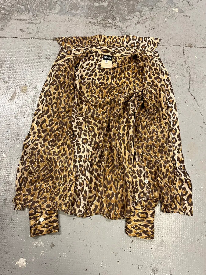 AW1996 Dolce & Gabbana Leopard Print Shirt EUlqZnd 9