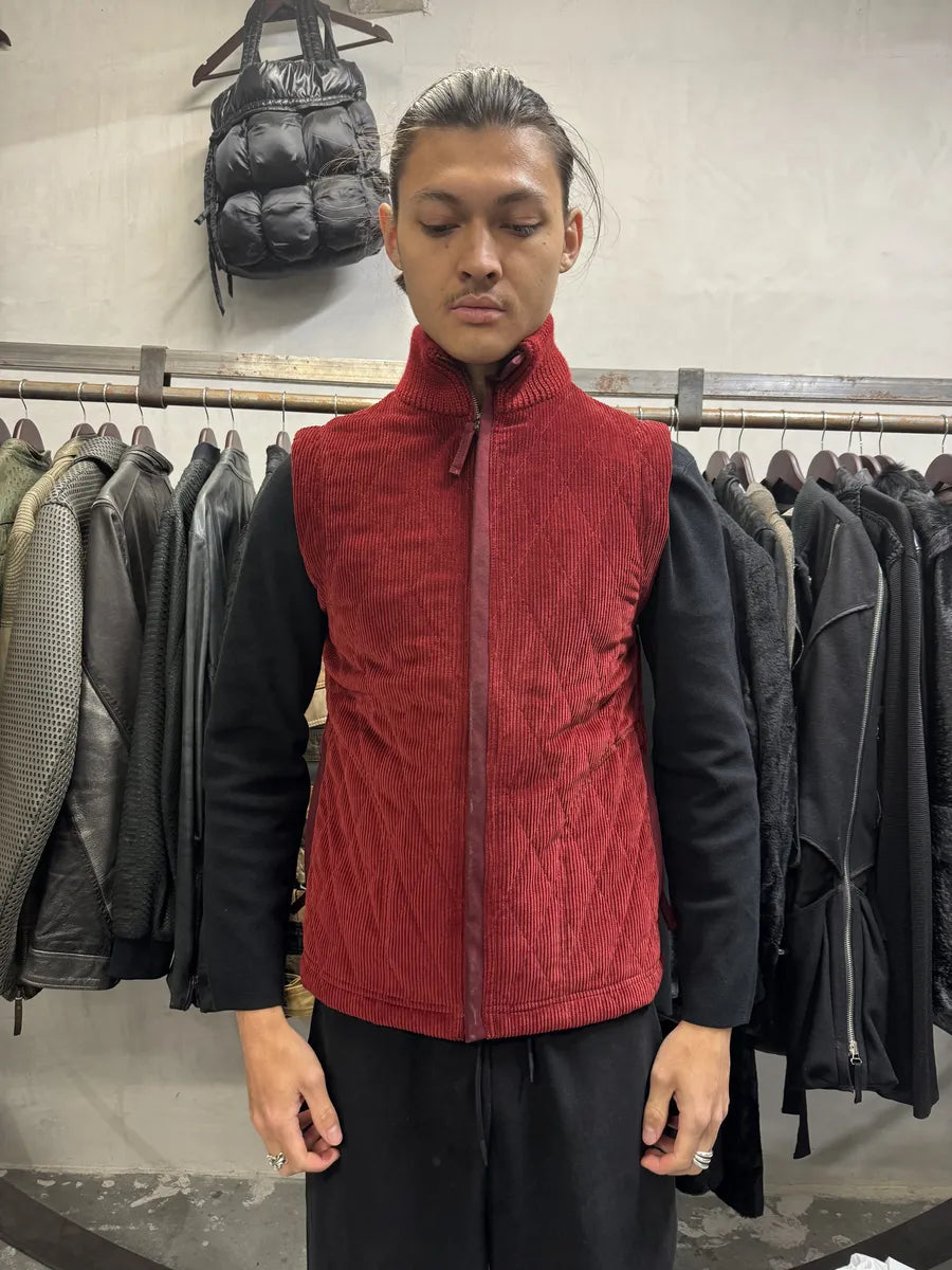 AW1996 Dolce & Gabbana Red Quilted Hybrid Vest VvKBEZR 1
