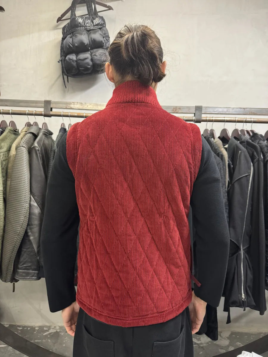 AW1996 Dolce & Gabbana Red Quilted Hybrid Vest VvKBEZR 2