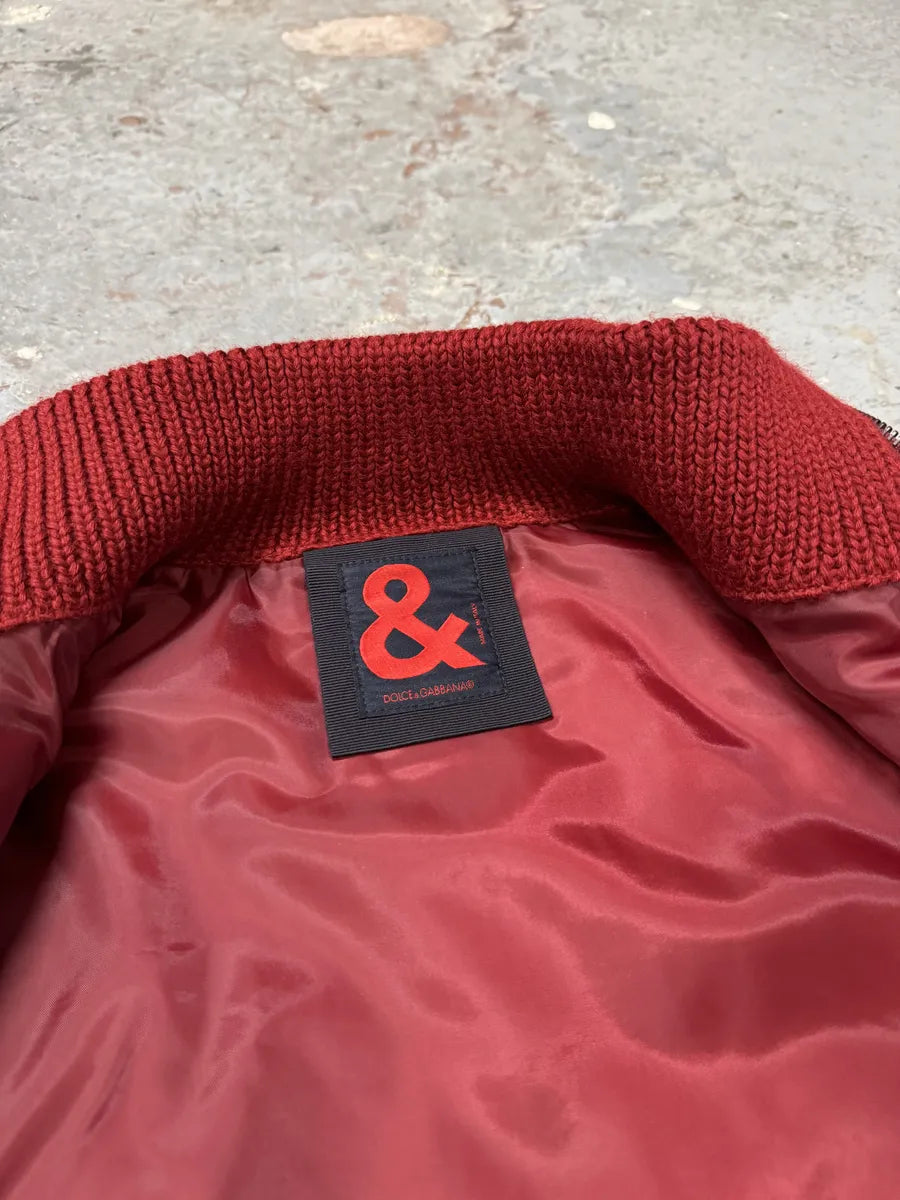 AW1996 Dolce & Gabbana Red Quilted Hybrid Vest VvKBEZR 5