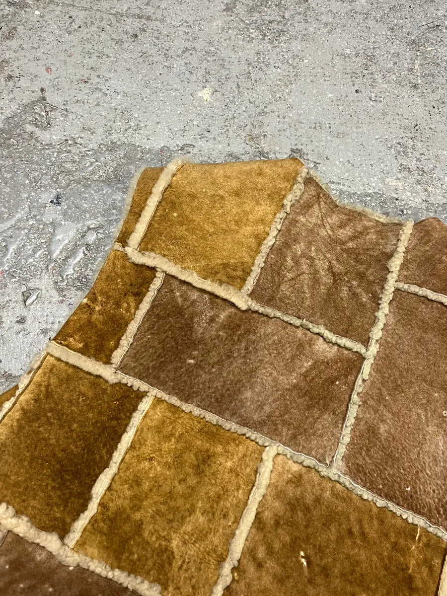 AW1996 Dolce & Gabbana Shearling Leather Patchwork Vest (M) 5