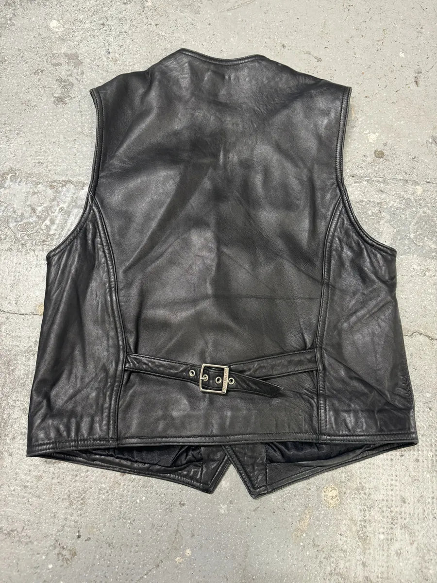 AW1996 Giorgio Armani Leather Biker Vest (S/M) 1