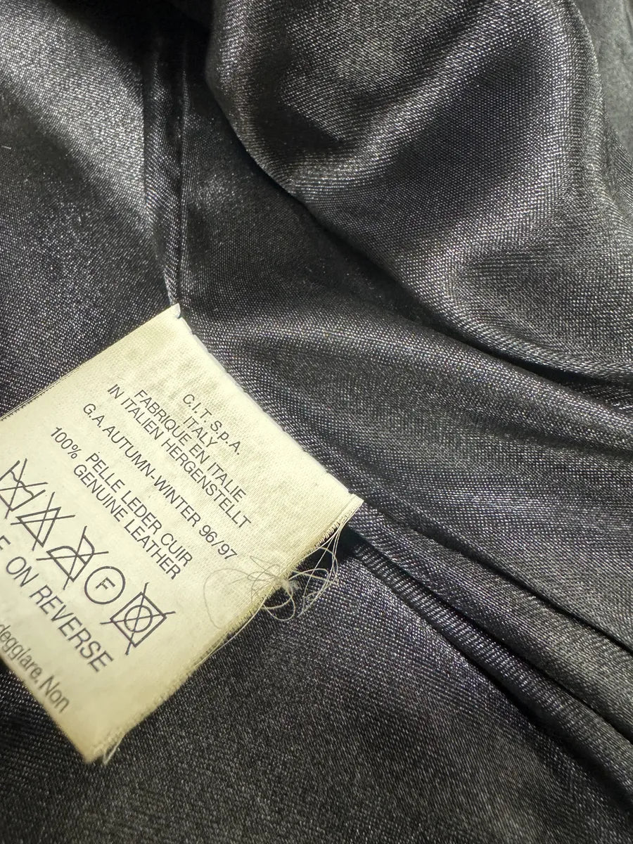 AW1996 Giorgio Armani Leather Biker Vest (S/M) 7