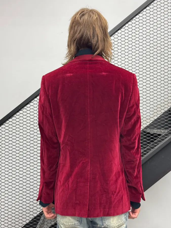 AW1996 Gucci Red Devil Velvet Blazer Jacket By Tom Ford DFEbWer 5