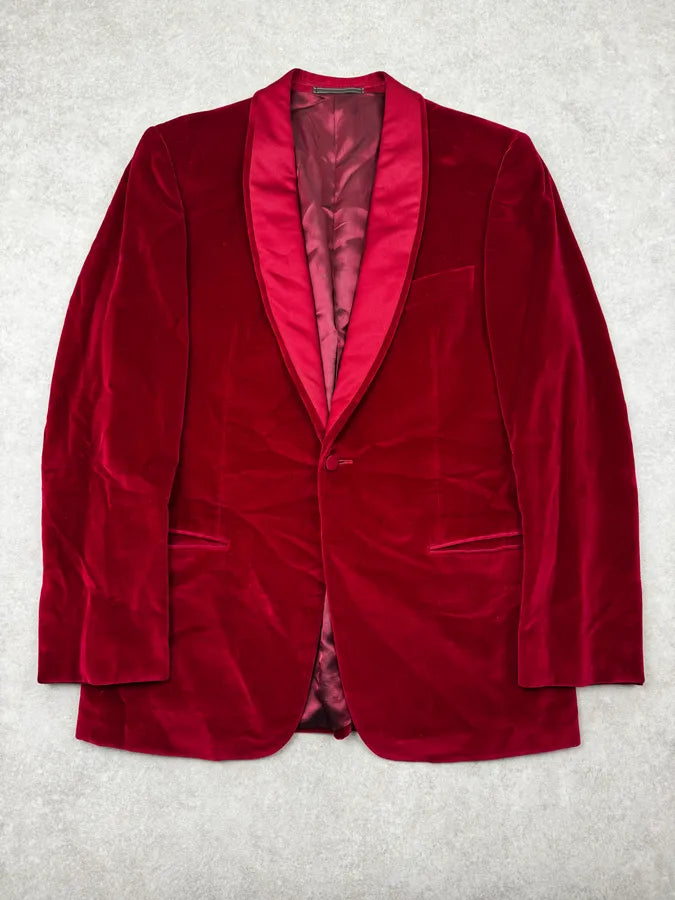 AW1996 Gucci Red Devil Velvet Blazer Jacket By Tom Ford DFEbWer 0