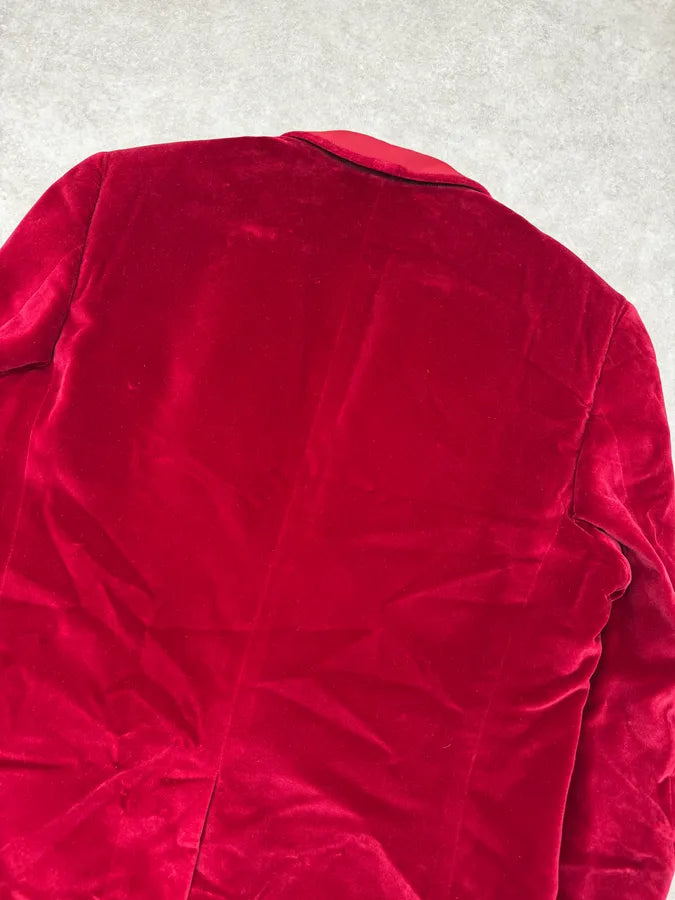 AW1996 Gucci Red Devil Velvet Blazer Jacket By Tom Ford DFEbWer 7