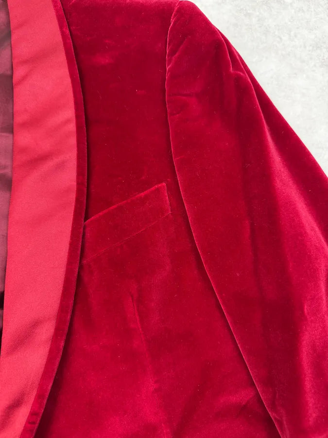 AW1996 Gucci Red Devil Velvet Blazer Jacket By Tom Ford DFEbWer 9