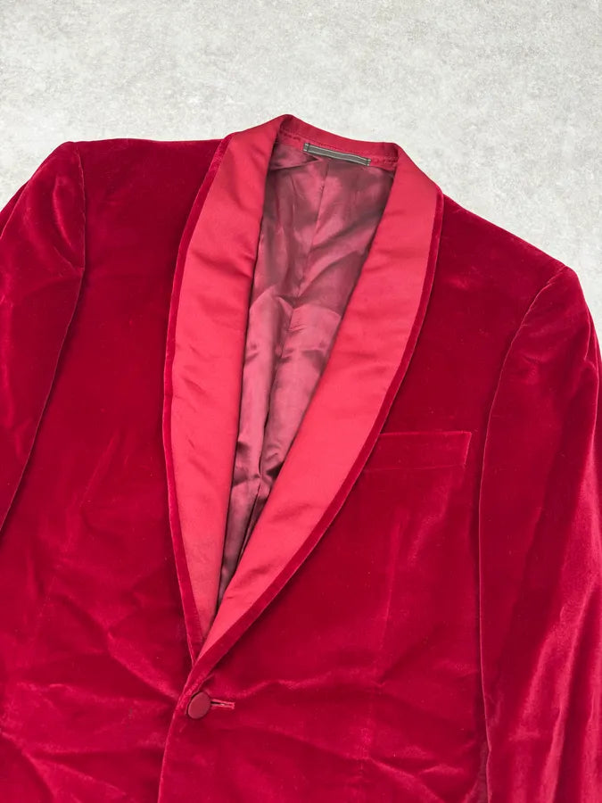 AW1996 Gucci Red Devil Velvet Blazer Jacket By Tom Ford DFEbWer 6