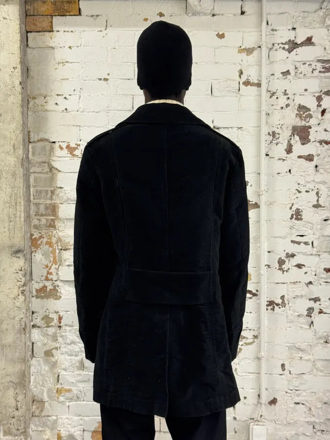 AW1997 Gucci Black Buttoned Coat BBGOqzs 2