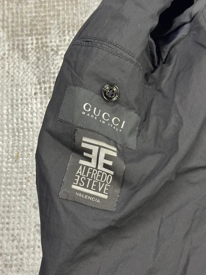 AW1997 Gucci Black Buttoned Coat BBGOqzs 8