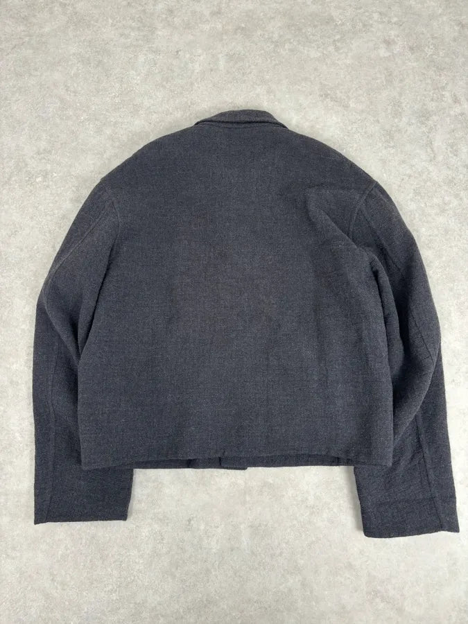 AW1997 Jil Sander Wool Mohair Buttoned Classy Grey Jacket ZHduYnL 5