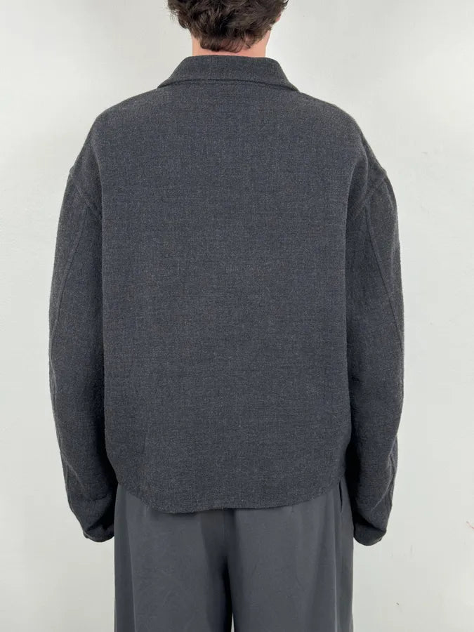 AW1997 Jil Sander Wool Mohair Buttoned Classy Grey Jacket ZHduYnL 3