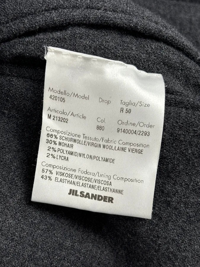 AW1997 Jil Sander Wool Mohair Buttoned Classy Grey Jacket ZHduYnL 11