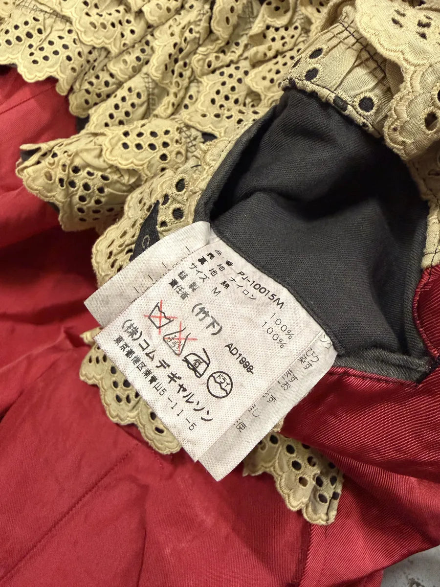 AW1998 Comme des Garçons Homme Plus Red Contemporary Pleated Blazer Jacket OPaHUMp 10