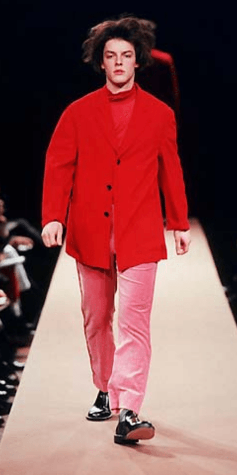 AW1998 Comme des Garçons Homme Plus Red Contemporary Pleated Blazer Jacket OPaHUMp 3