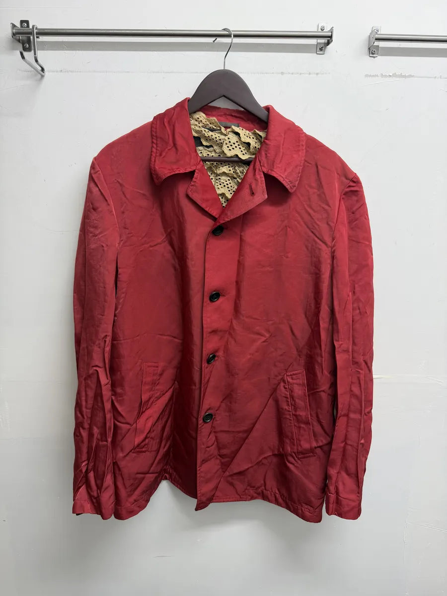 AW1998 Comme des Garçons Homme Plus Red Contemporary Pleated Blazer Jacket OPaHUMp 4
