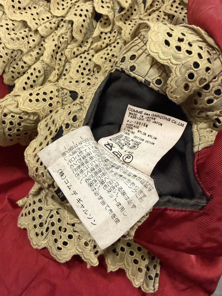 AW1998 Comme des Garçons Homme Plus Red Contemporary Pleated Blazer Jacket OPaHUMp 9