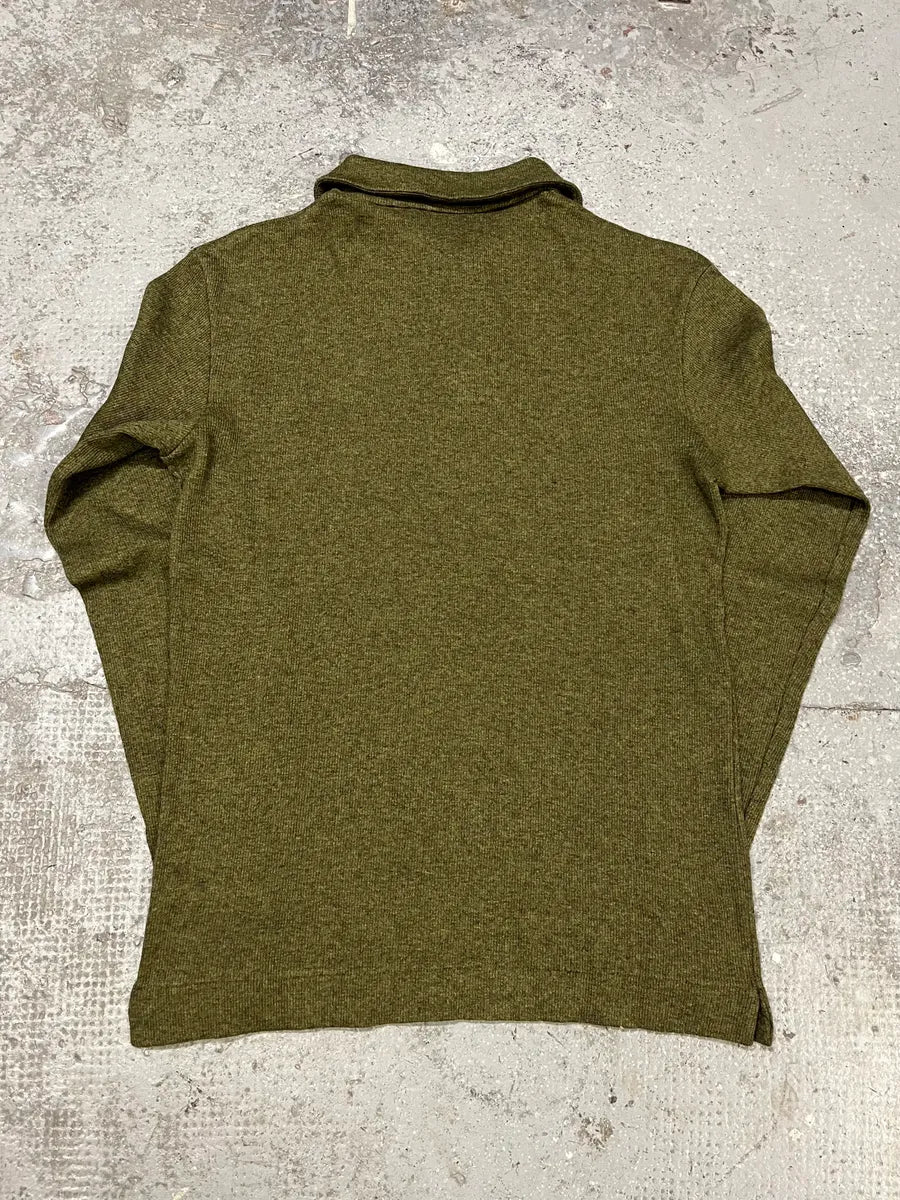 AW1998 Dolce & Gabbana Olive Pure Wool Polo Sweater (M) LyjuHVz 8