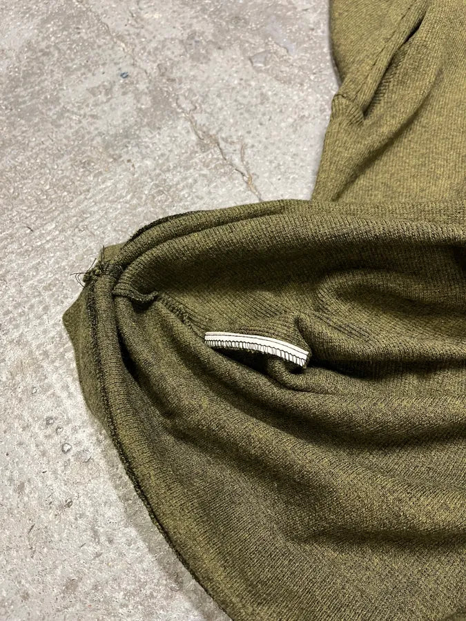 AW1998 Dolce & Gabbana Olive Pure Wool Polo Sweater (M) LyjuHVz 9