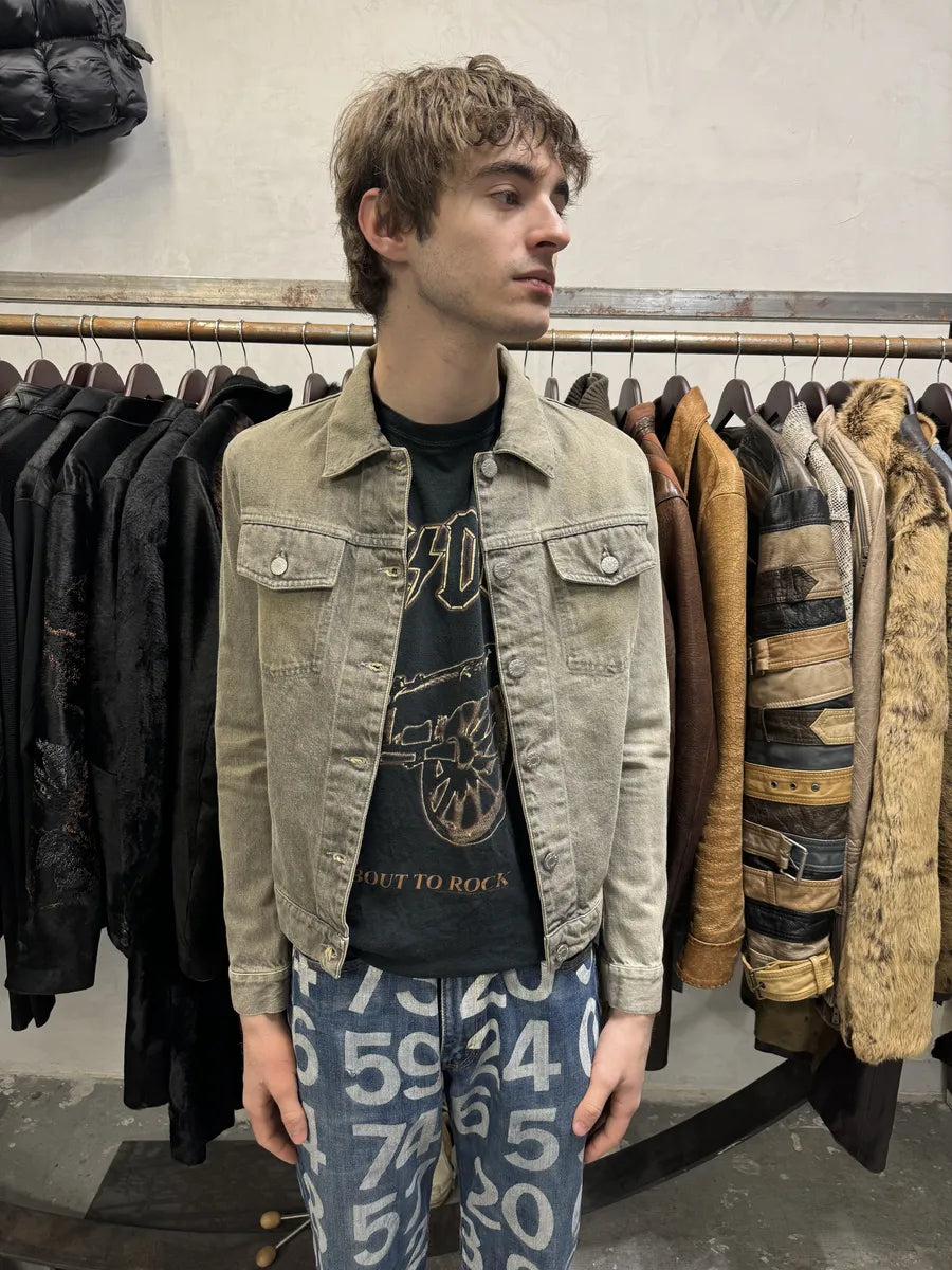 AW1998 Helmut Lang Grey Faded Denim Jacket (XS/S) KggCAQa 2