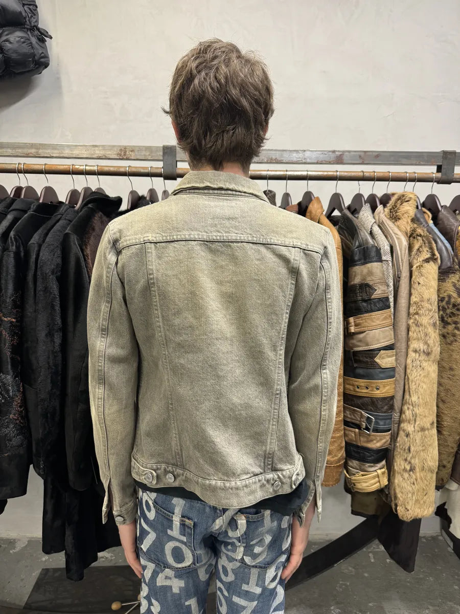 AW1998 Helmut Lang Grey Faded Denim Jacket (XS/S) KggCAQa 3