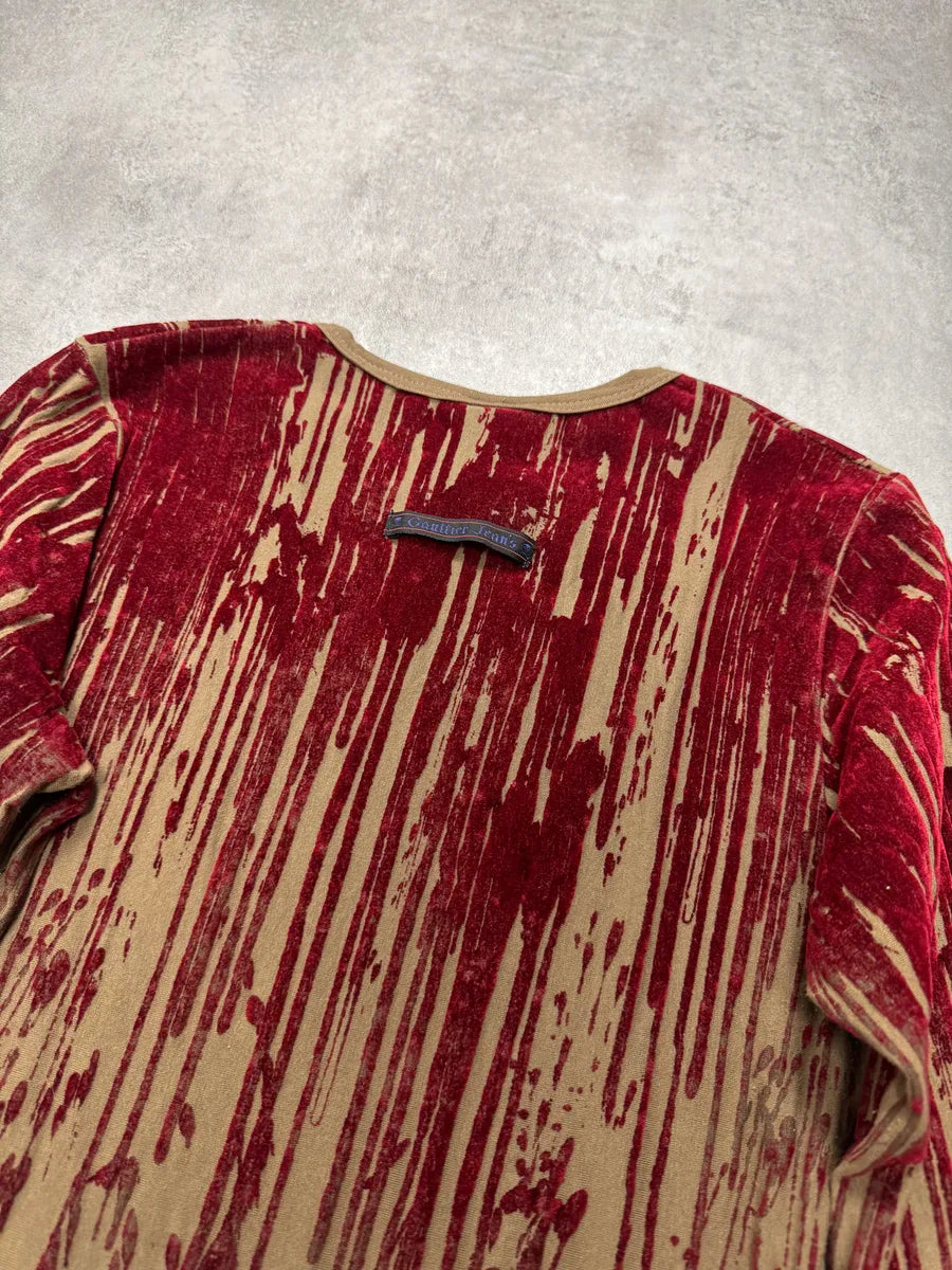 AW1998 Jean Paul Gaultier Blood Drip Kaki Maxi Dress YUXuTWS 8