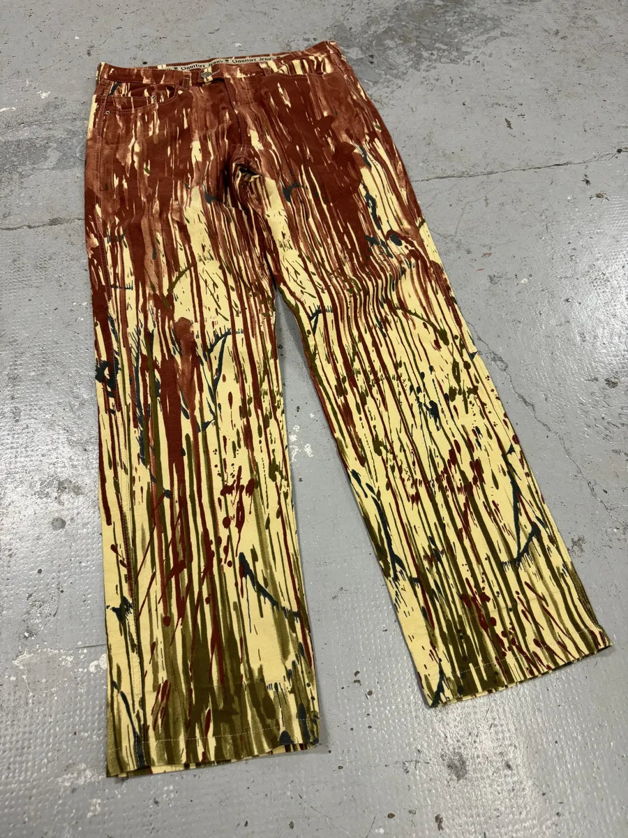 AW1998 Jean Paul Gaultier Red Blood Drip Pants eEaoLsc 6