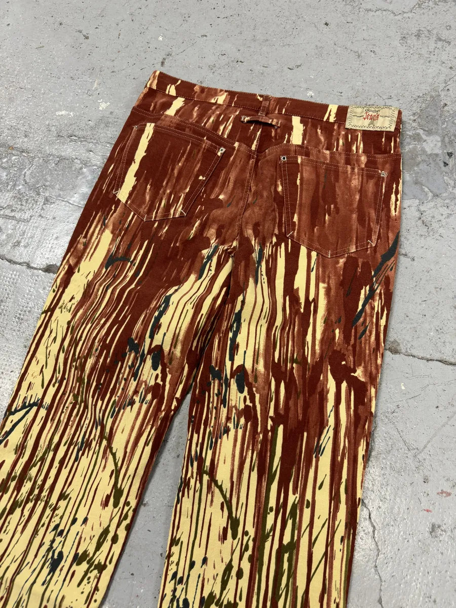 AW1998 Jean Paul Gaultier Red Blood Drip Pants eEaoLsc 7