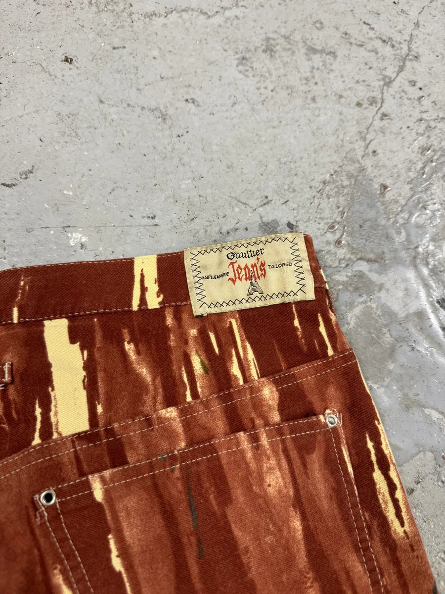 AW1998 Jean Paul Gaultier Red Blood Drip Pants eEaoLsc 8