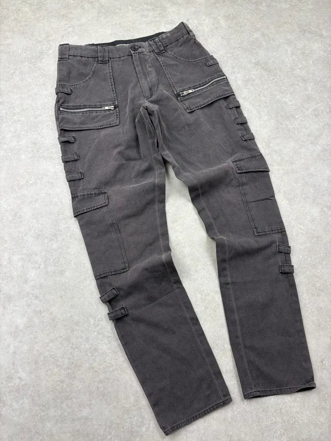 AW1998 Raf Simons Grey Multi Pockets Pants yYXNBdK 4