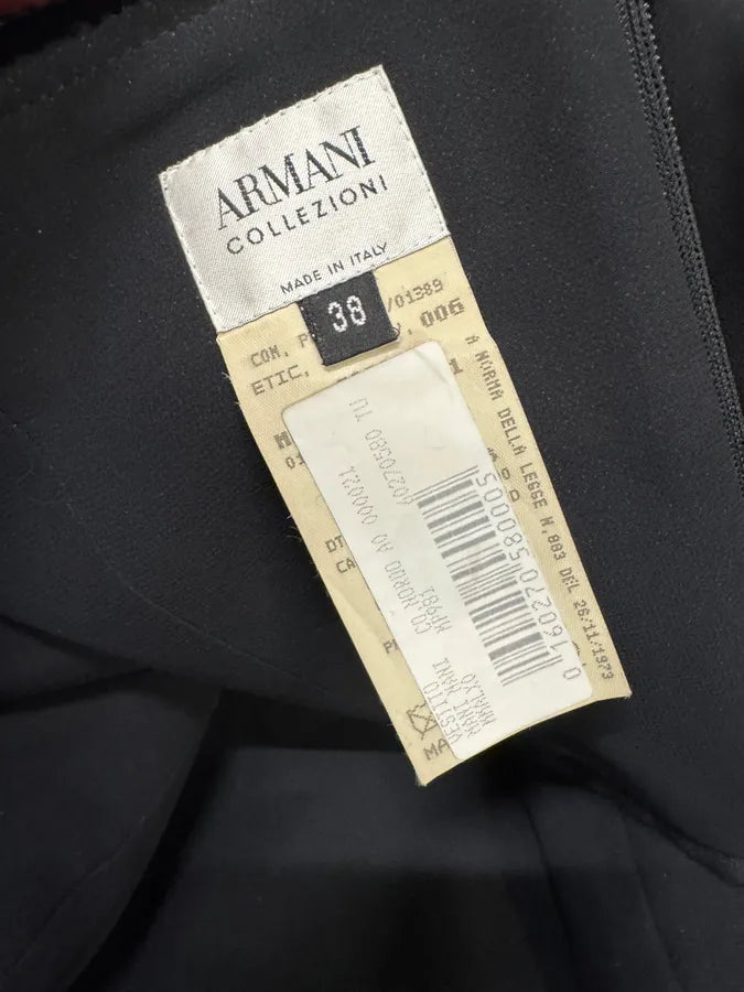 AW1999 Armani Sun Black Velvet Dress JaLFqeu 10