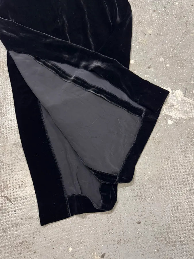 AW1999 Armani Sun Black Velvet Dress JaLFqeu 7