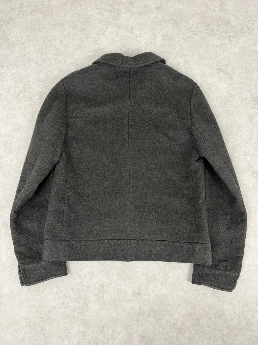 AW1999 Dolce & Gabbana Dark Grey Classy Cargo Cashmere Jacket zlXxwod 2