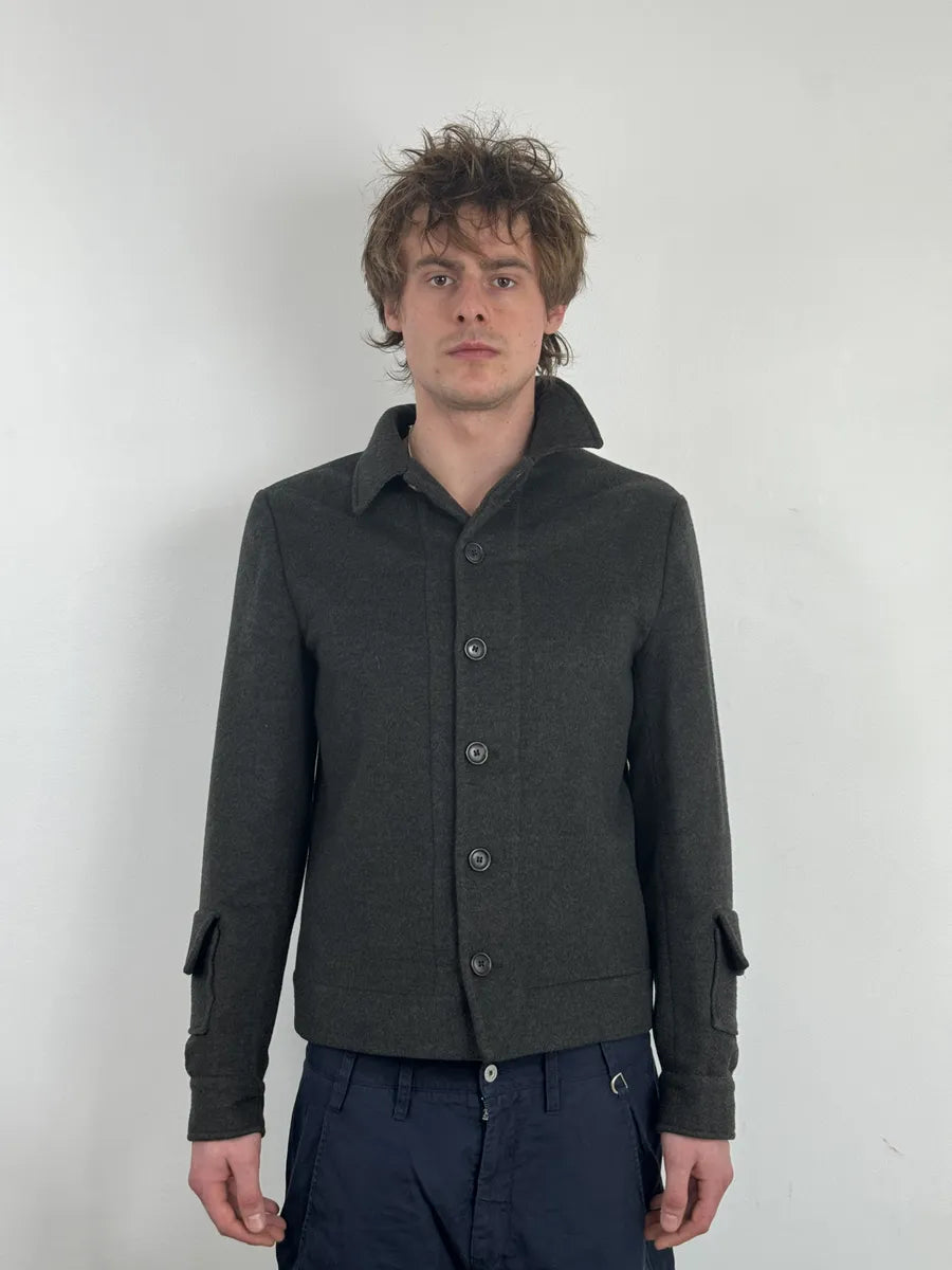 AW1999 Dolce & Gabbana Dark Grey Classy Cargo Cashmere Jacket zlXxwod 3