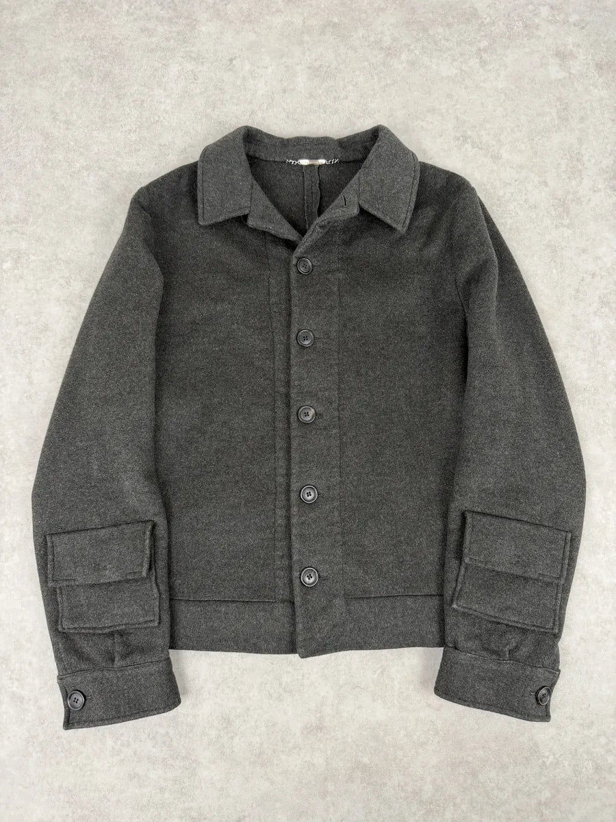 AW1999 Dolce & Gabbana Dark Grey Classy Cargo Cashmere Jacket zlXxwod 6
