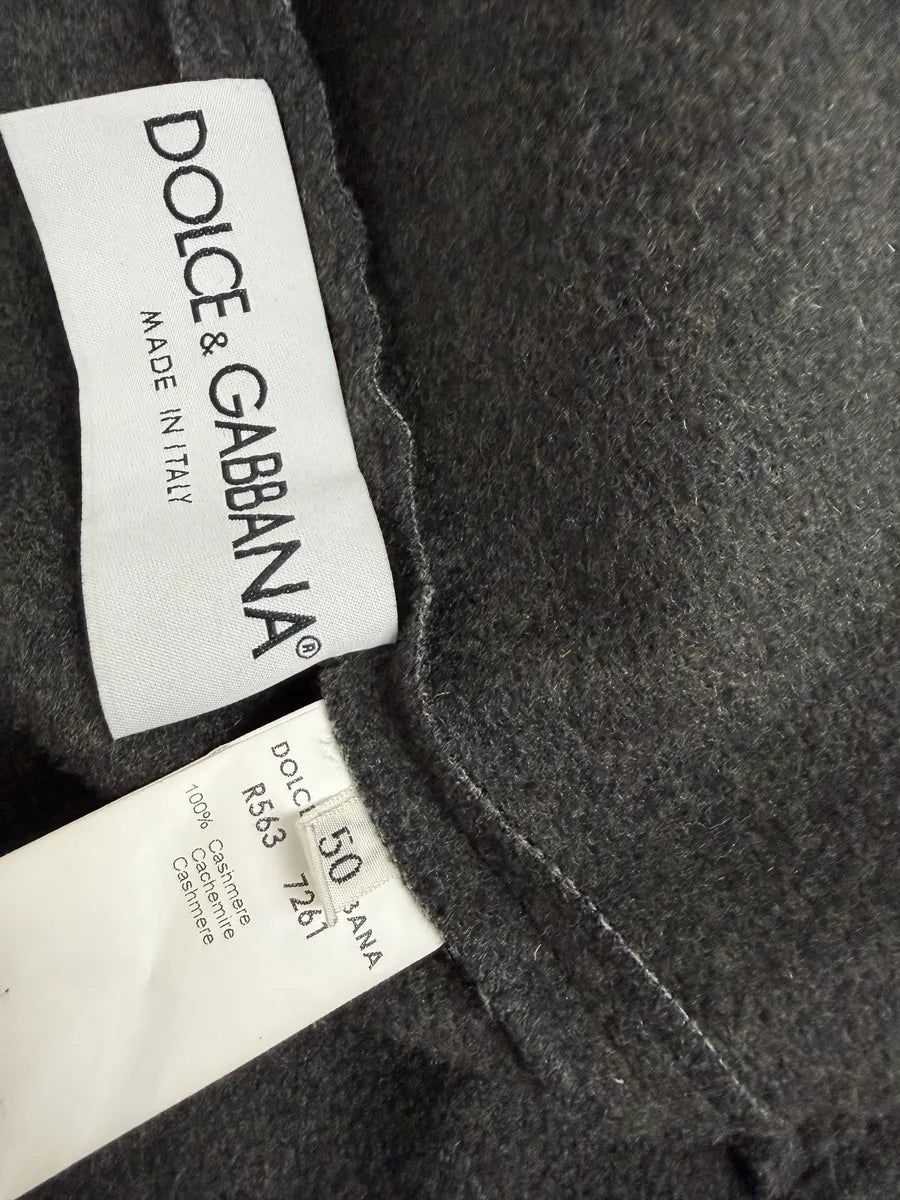 AW1999 Dolce & Gabbana Dark Grey Classy Cargo Cashmere Jacket zlXxwod 7