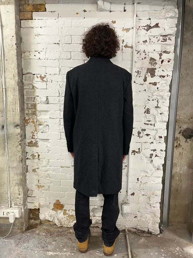 AW1996 Dolce & Gabbana Grey Wool Long Coat pbxFwmx 2