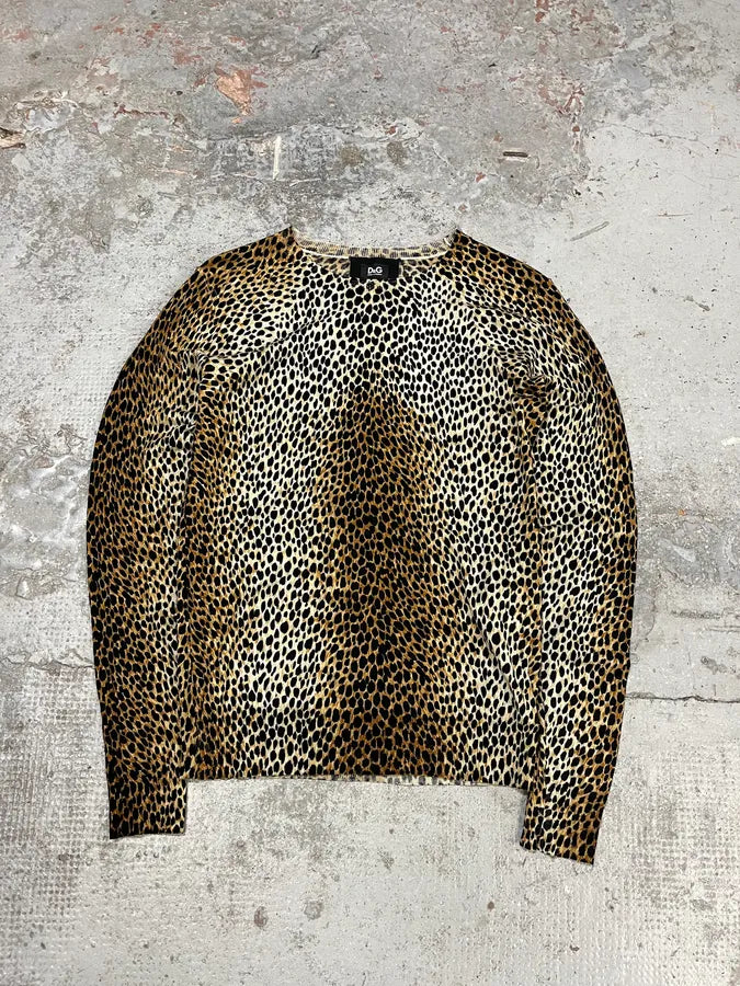 AW1999 Dolce & Gabbana Leopard Print Wool Sweater avjjGWN 0