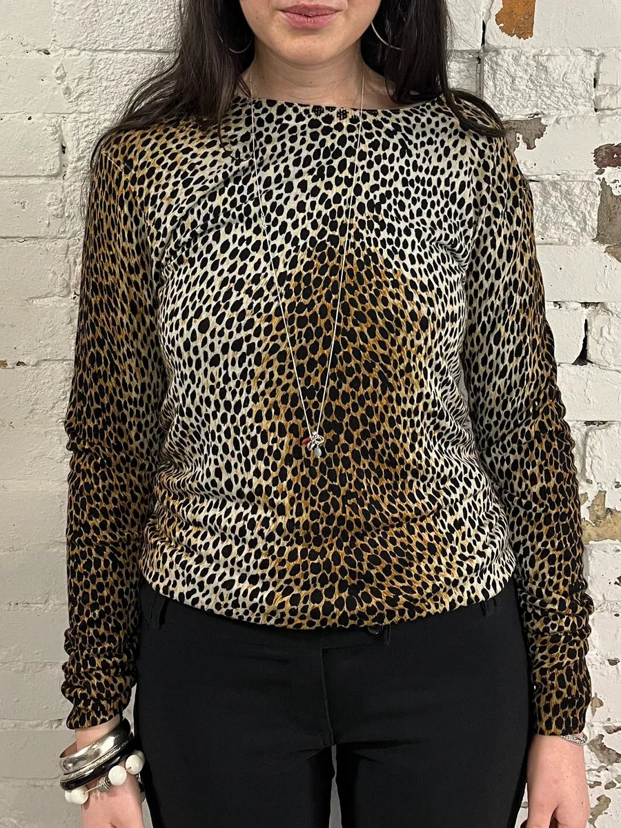 AW1999 Dolce & Gabbana Leopard Print Wool Sweater avjjGWN 1