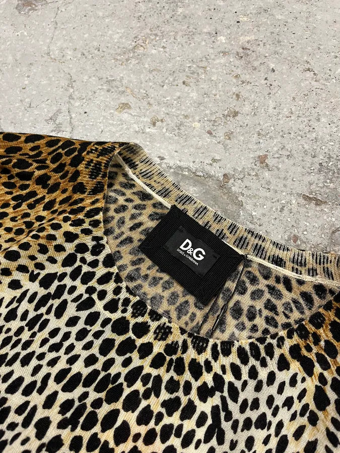 AW1999 Dolce & Gabbana Leopard Print Wool Sweater avjjGWN 6