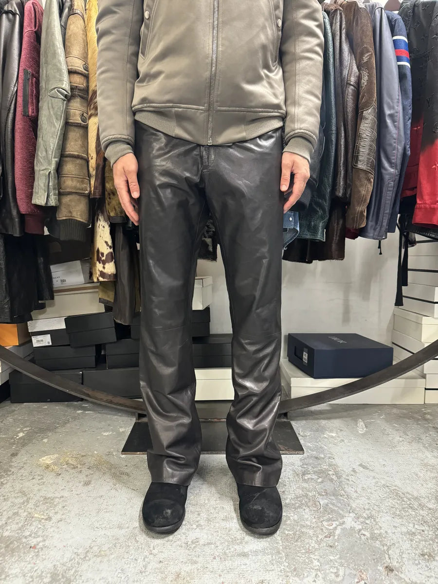 AW1999 Gucci Black Lambskin Leather Pants by Tom Ford tSnAUvM 1
