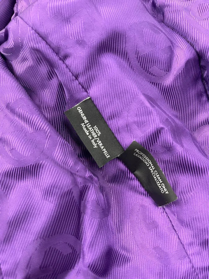 AW1999 Gucci Double Buckle Purple Leather Jacket by Tom Ford BfMpytk 12