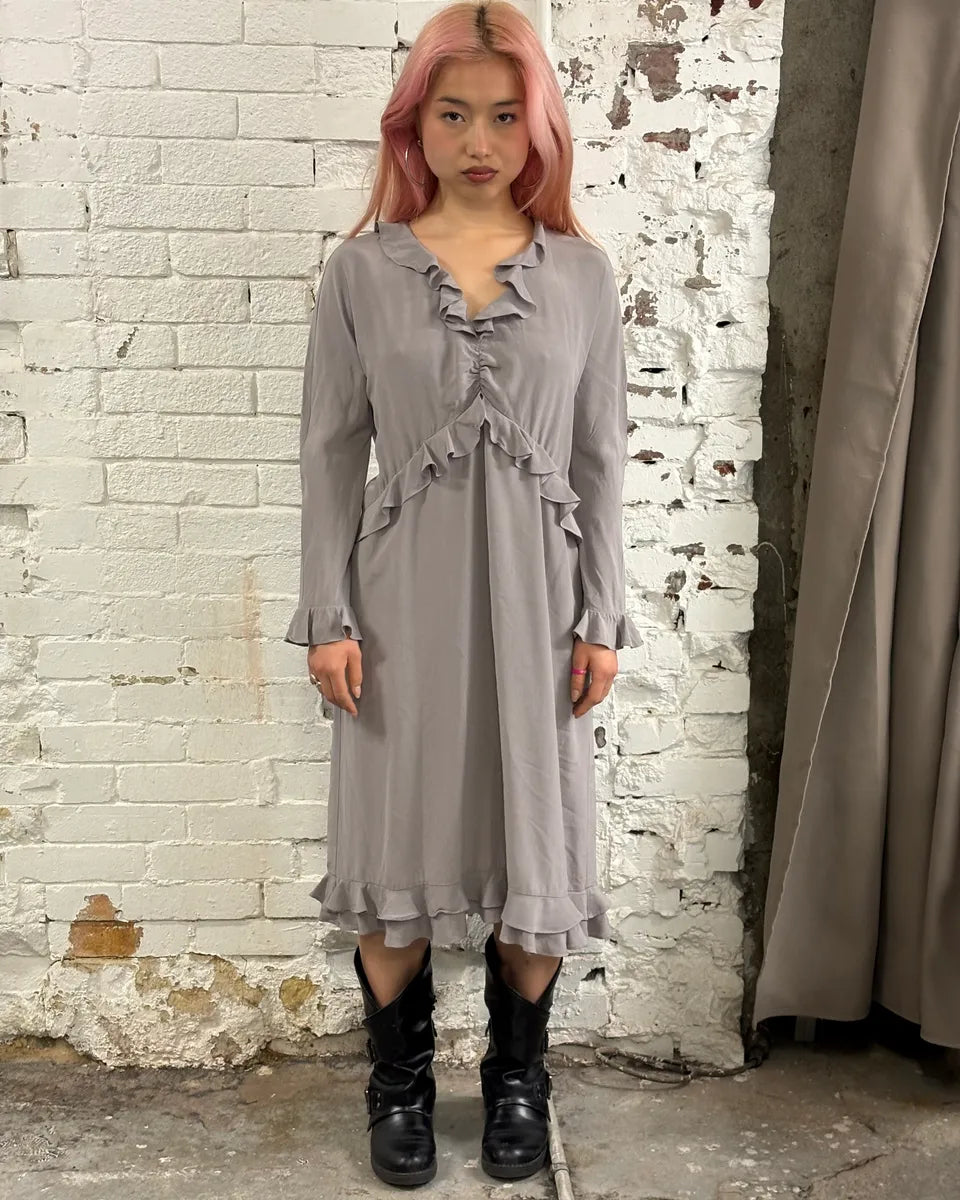 gucci grey dress Gucci GG crystal embroidered dress – Luisa World main image 1
