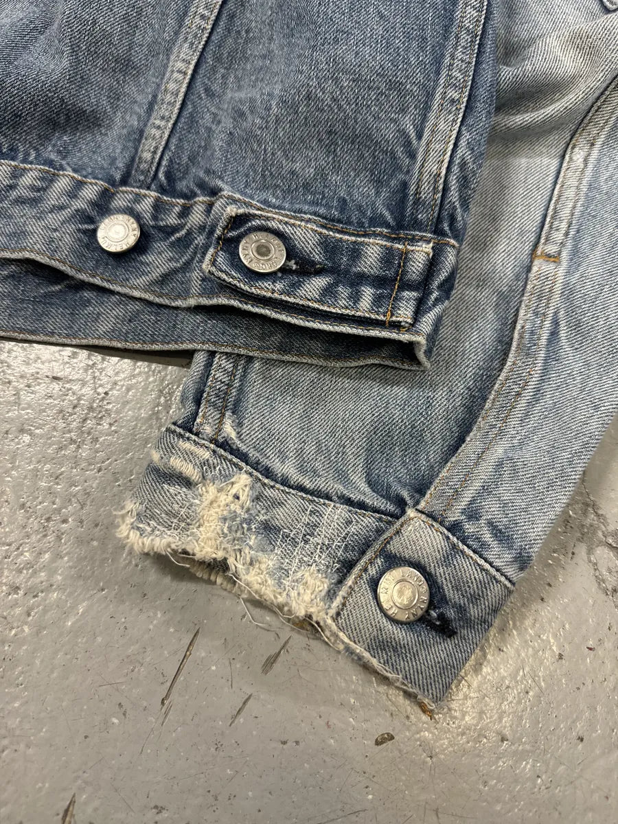 AW1999 Helmut Lang Blue Denim Painted Jacket NctsObJ 6