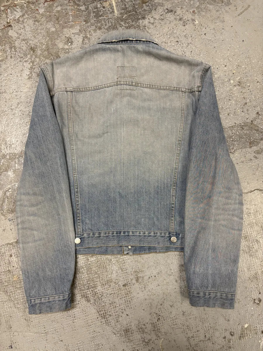 AW1999 Helmut Lang Blue Eroded Denim Jacket IWwHwPi 1